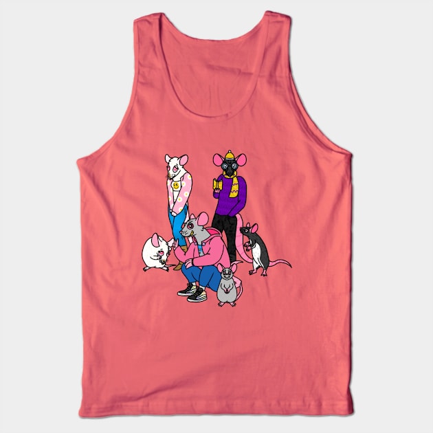 Anthro Rat Gang Tank Top by Rad Rat Studios